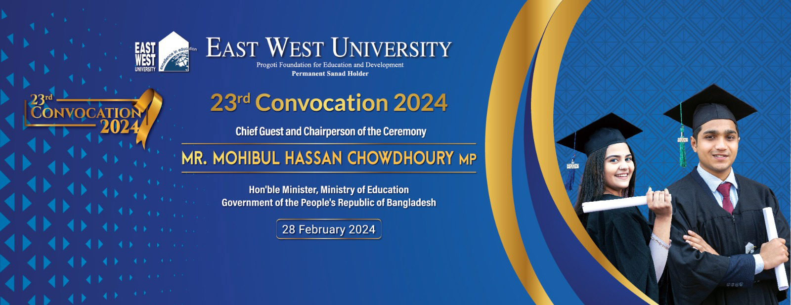 23RD CONVOCATION 2024, EAST WEST UNIVERSITY