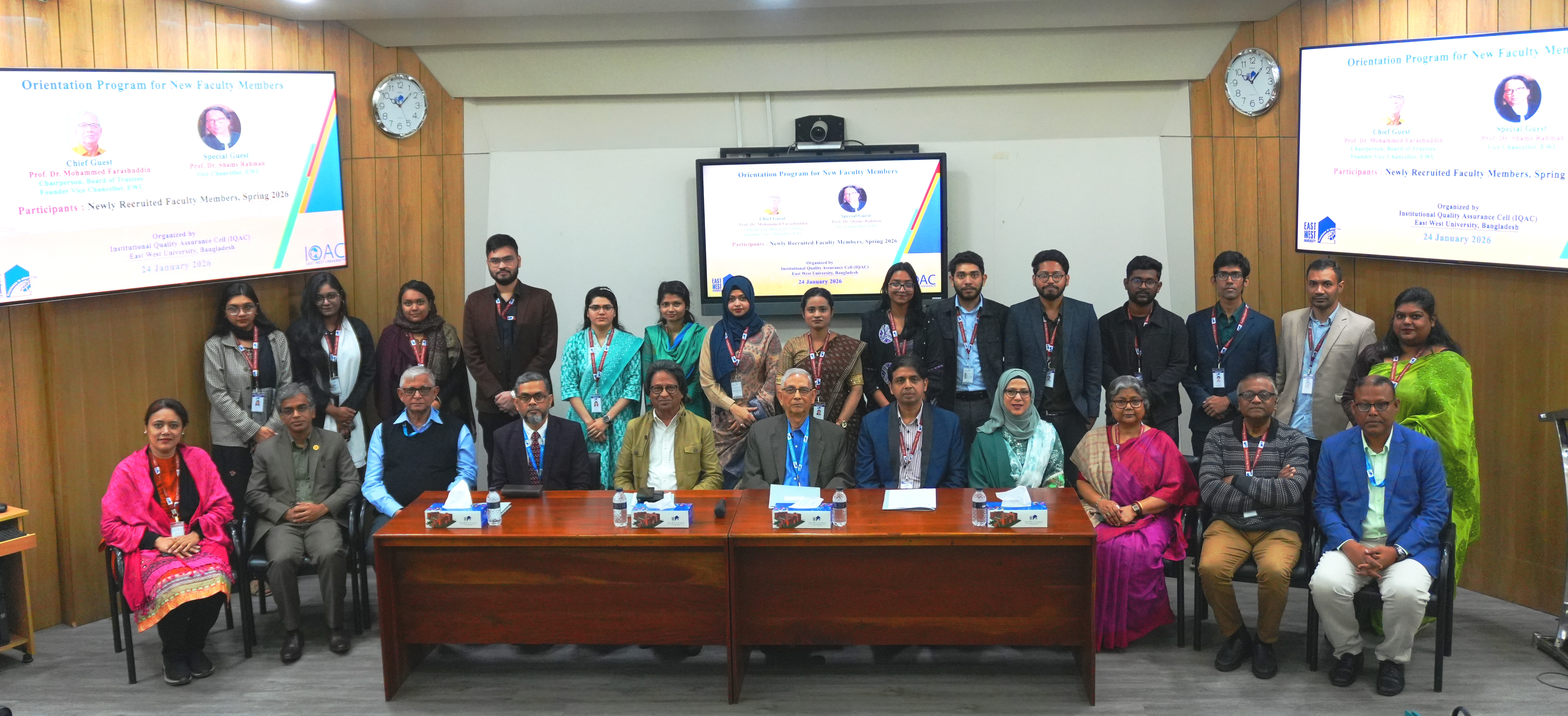 The IQAC of EWU Welcomes New Faculty Members with Comprehensive Orientation Program